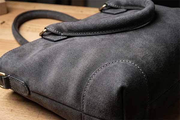 Microfiber leather bag detail