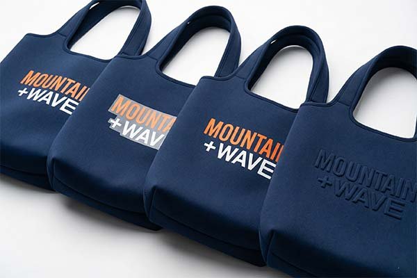 Various printing samples on neoprene