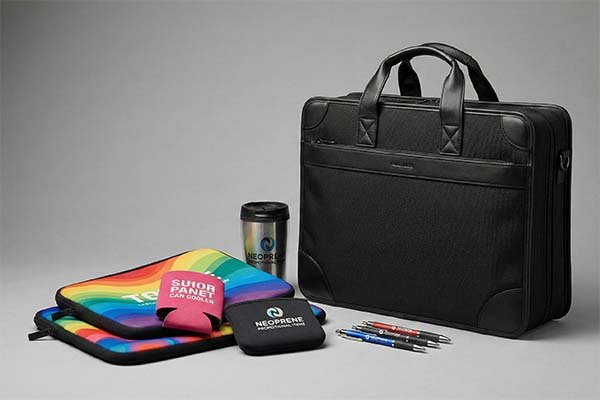 Structured leather briefcase