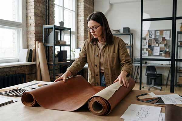 Comparing similar looking leather swatches