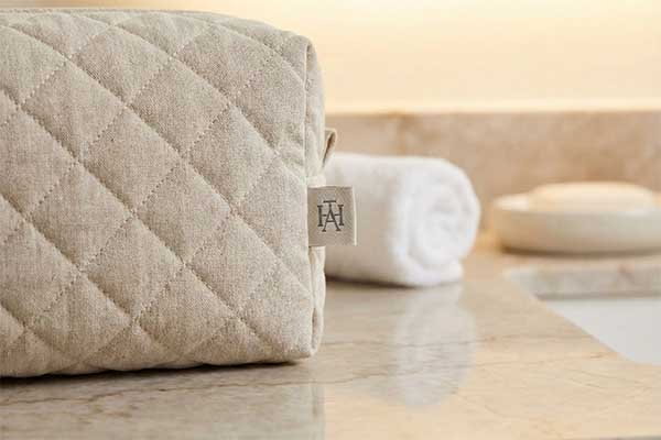 custom logo on toiletry bag