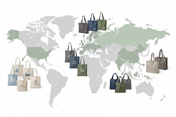 Map of global reusable bag market trends