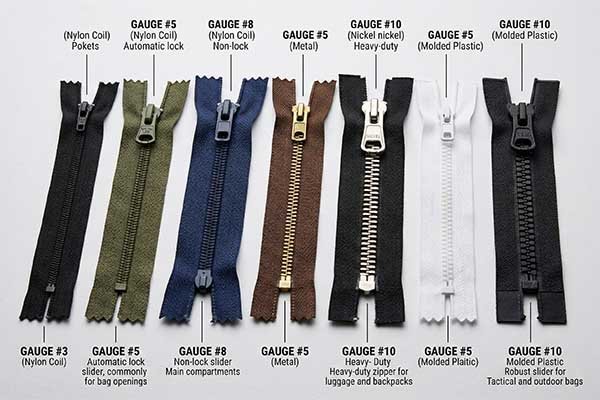 zipper gauge and slider