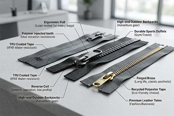 zipper selection factors B2B