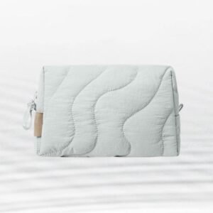 Custom Wave Quilted Multi-Pocket Organizer Pouch