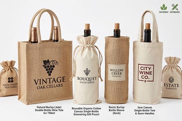 Branded custom wine gift bags