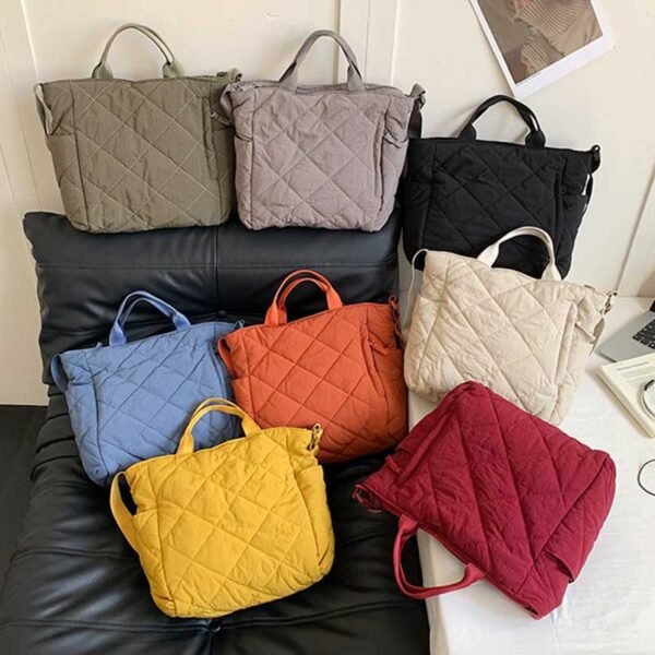 Custom Large Quilted Crossbody Tote Bag - 이미지 4