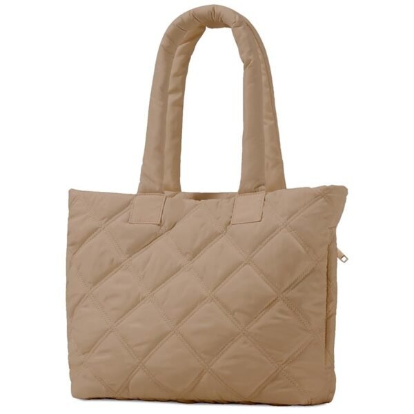Custom Diamond Quilted Puffy Tote Bag - 이미지 2