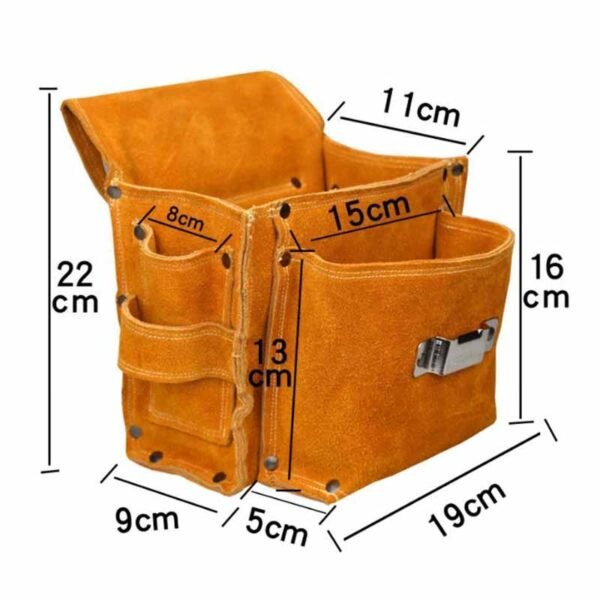 Professional Rugged Leather Tool Belt Pouch - immagine 3