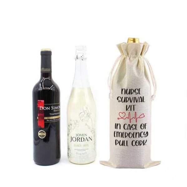 Custom Printed Drawstring Wine Gift Bag Wholesale – Bild 2