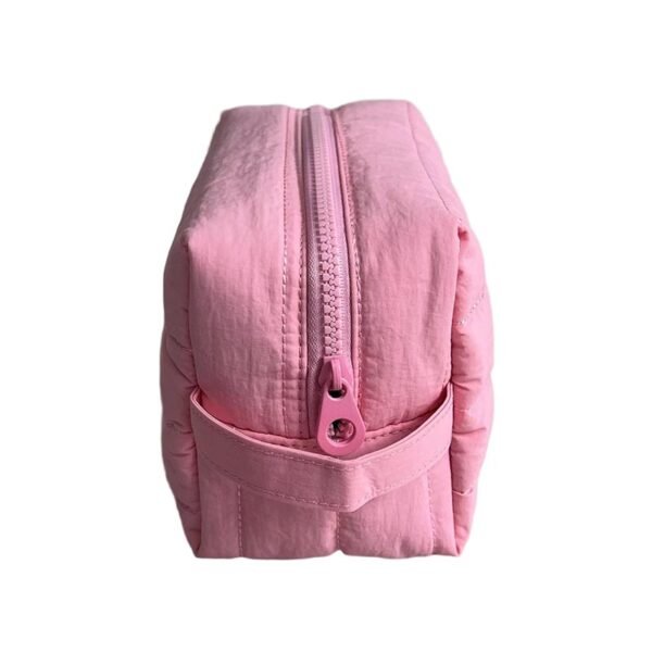 Custom Horizontal Quilted Toiletry Bag with Chunky Zipper – Image 3