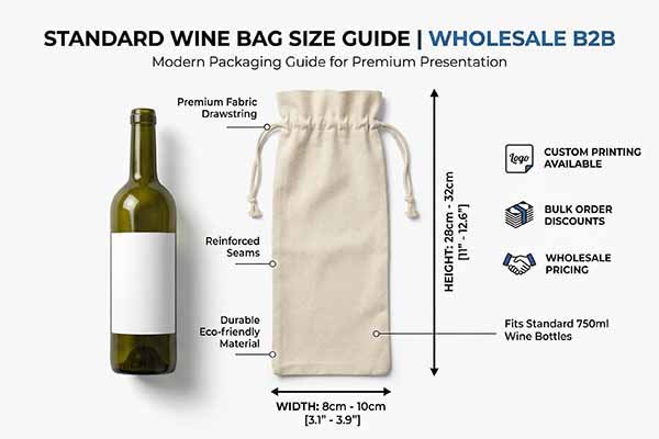 standard wine bag size