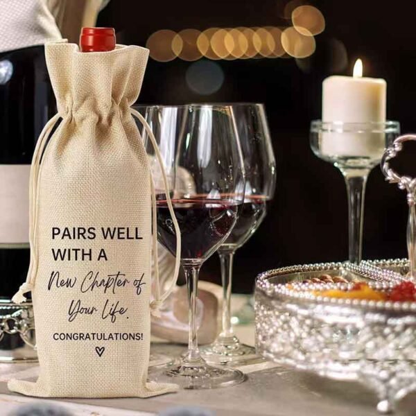 Custom Printed Drawstring Wine Gift Bag Wholesale – Bild 3