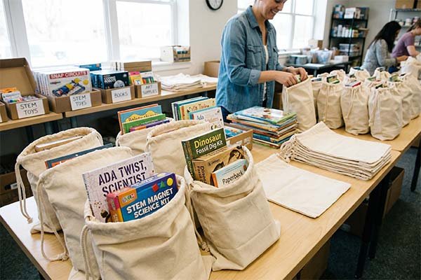 cotton bags for book packaging