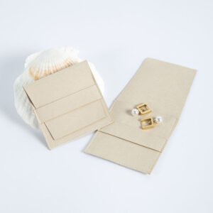 Wholesale Beige Microfiber Jewelry Pouches
