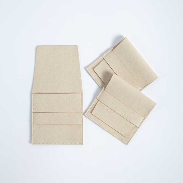 Wholesale Beige Microfiber Jewelry Pouches - Billede 4