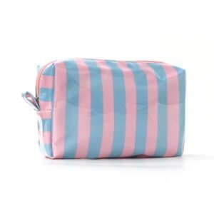 Wholesale Striped Glossy PVC Cosmetic Bags