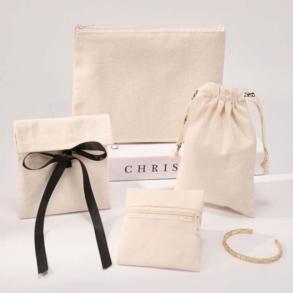 Wholesale Eco-Friendly Cotton Canvas Jewelry Pouches – Image 3