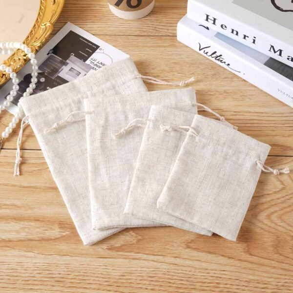 Wholesale Custom Linen Drawstring Jewelry Pouches - immagine 4