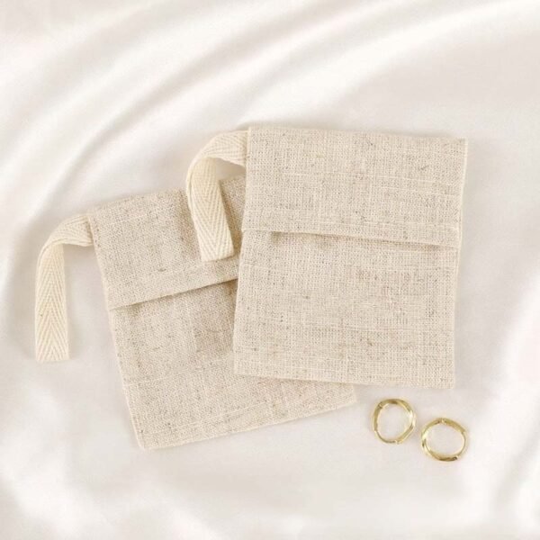 Wholesale Custom Linen Jewelry Pouches - Billede 4