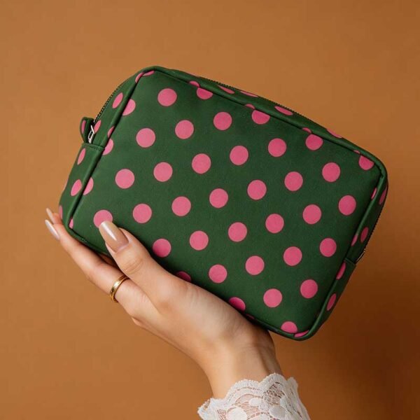 Wholesale Custom Polka Dot Oxford Cloth Makeup Bags - Billede 3
