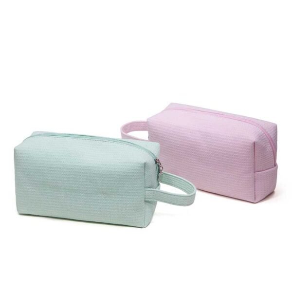 Wholesale Custom Waffle Weave Makeup Bag & Travel Toiletry Pouch - immagine 3