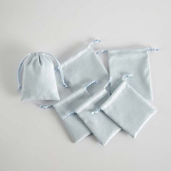 Wholesale Microfiber Jewelry Pouches | Custom Suede Drawstring Bags - Image 3