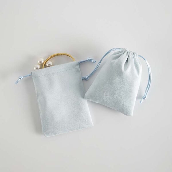Wholesale Microfiber Jewelry Pouches | Custom Suede Drawstring Bags - Image 4