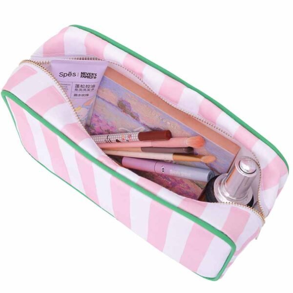 Wholesale Custom Striped Oxford Cloth Makeup Bag – Image 4