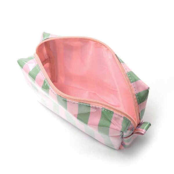 Wholesale Striped Glossy PVC Cosmetic Bags - 画像 (4)