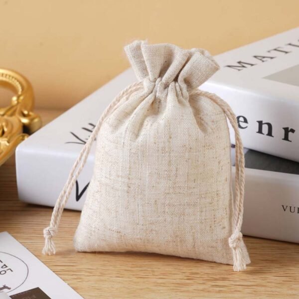 Wholesale Custom Linen Drawstring Jewelry Pouches - immagine 2