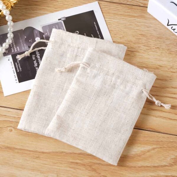 Wholesale Custom Linen Drawstring Jewelry Pouches - immagine 3