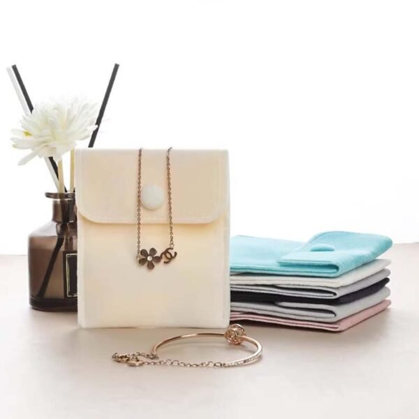 Premium Microfiber Snap Button Jewelry Pouch – Image 5