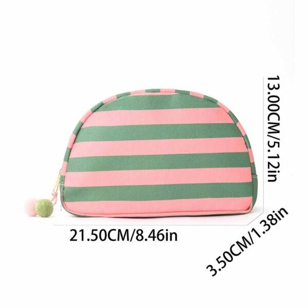 Wholesale Custom Striped Half-Moon Oxford Cosmetic Bags - Billede 5