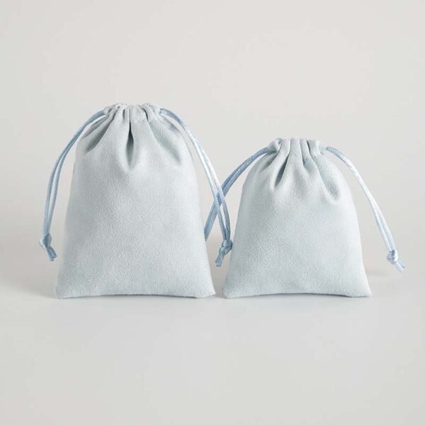 Wholesale Microfiber Jewelry Pouches | Custom Suede Drawstring Bags - Image 2