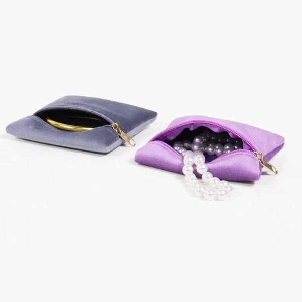 Wholesale Custom Velvet Zipper Jewelry Pouches - Billede 3