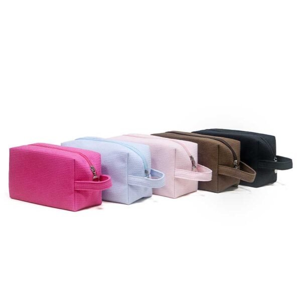 Wholesale Custom Waffle Weave Makeup Bag & Travel Toiletry Pouch - immagine 2