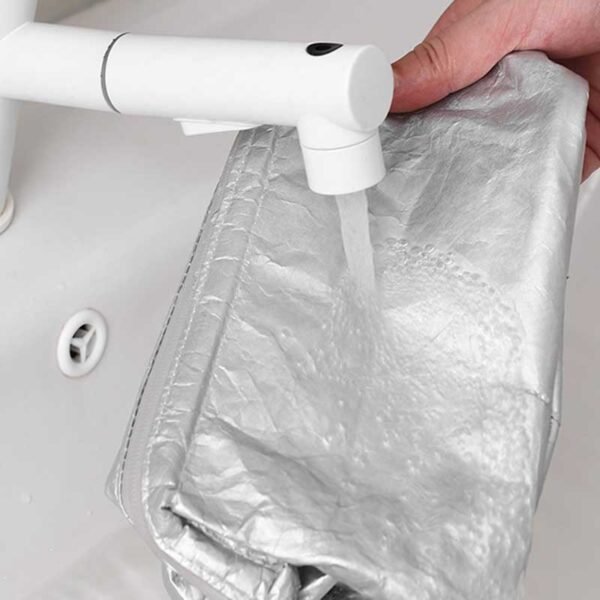 Wholesale Eco-Friendly Silver Tyvek Makeup Bag - 画像 (5)