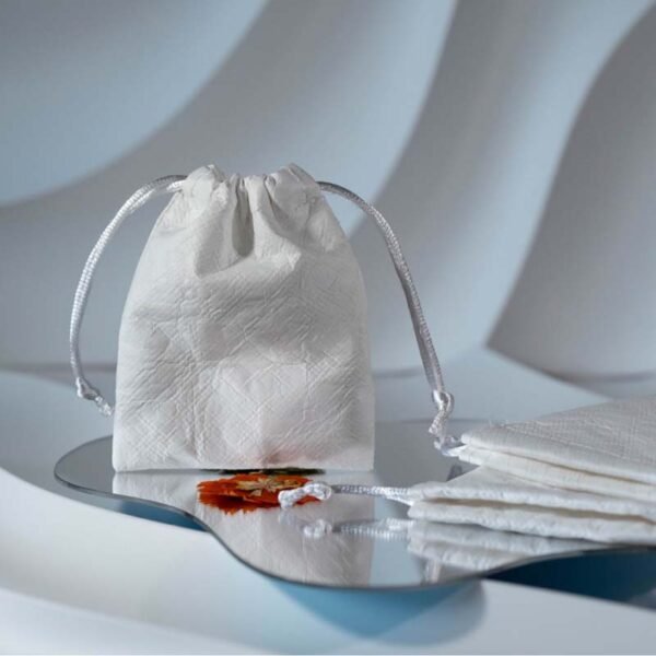 Wholesale White Tyvek Drawstring Pouches - Image 2