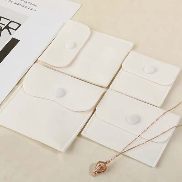 Premium Microfiber Snap Button Jewelry Pouch – Image 3