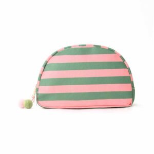 Wholesale Custom Striped Half-Moon Oxford Cosmetic Bags