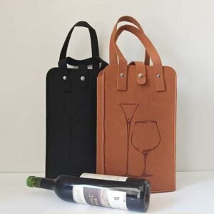 Wholesale Custom Reusable Felt Wine Tote Bags