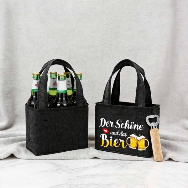 Wholesale Premium Custom Felt Beer Bag - Billede 2