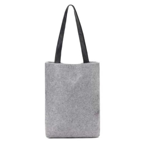 Wholesale Custom Grey Felt Tote Bags with Pocket - Imagen 5