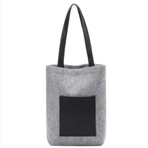 Wholesale Custom Grey Felt Tote Bags with Pocket