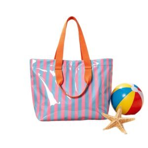 Wholesale Waterproof Custom Striped Beach Bags