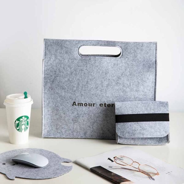 Wholesale Felt Laptop Bag with Cutout Handle - Imagem 5