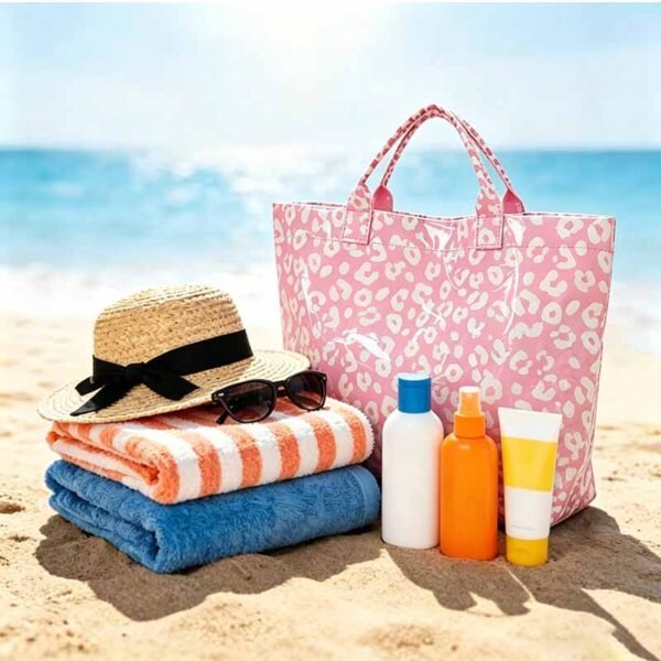Wholesale Custom Leopard Print Beach Tote Bags - Billede 5