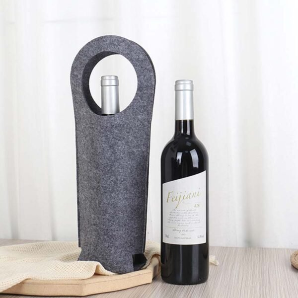 Wholesale Custom Premium Felt Wine Tote Bags - Imagem 4
