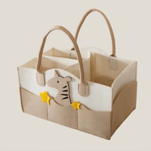 Custom Felt Nursery Organizer Bag with Animal Applique